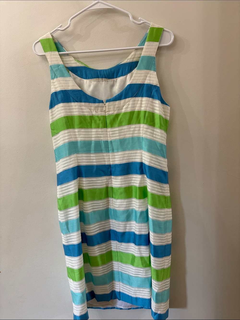 Lilly Pulitzer Striped Bow-Accent Sundress in Blue, Teal & Green - size 10 - Picture 5 of 5